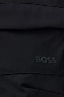 Pantalón de chándal para niños en tejido elástico con logo tonal