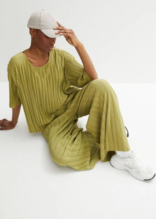 PANTALóN DE ALGODóN VERDE OLIVADORADO