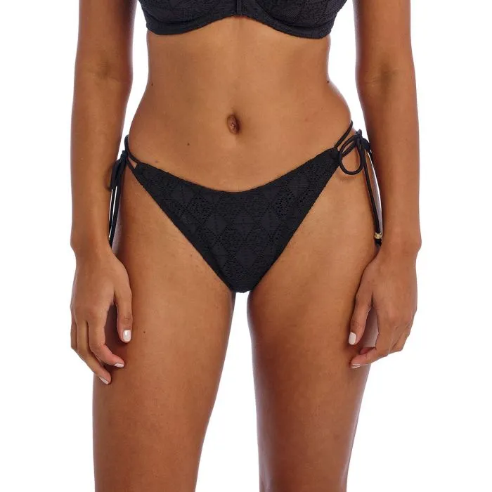 Parte de abajo Bikini Freya Swim Nomad nights High Leg Lazos AS205485 Black