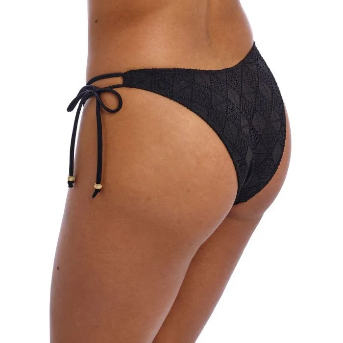 Parte de abajo Bikini Freya Swim Nomad nights High Leg Lazos AS205485 Black
