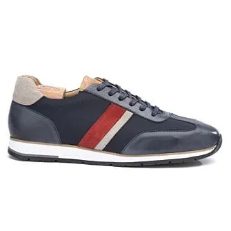 PATINA NAVY LACING TRAINERS  MELINGA