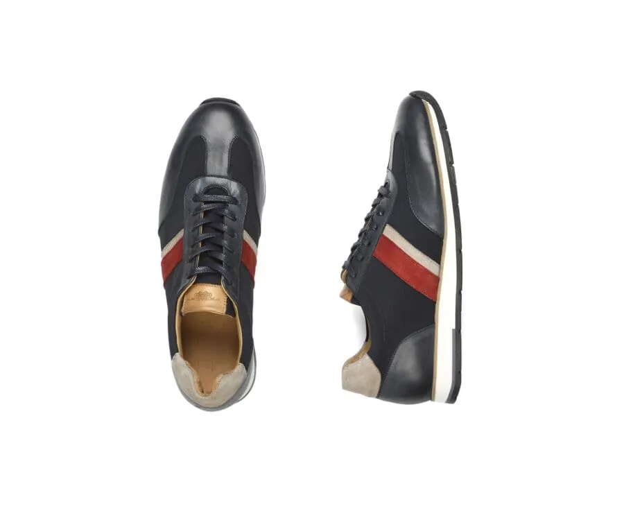 PATINA NAVY LACING TRAINERS  MELINGA