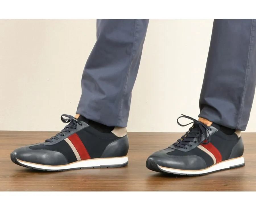 PATINA NAVY LACING TRAINERS  MELINGA