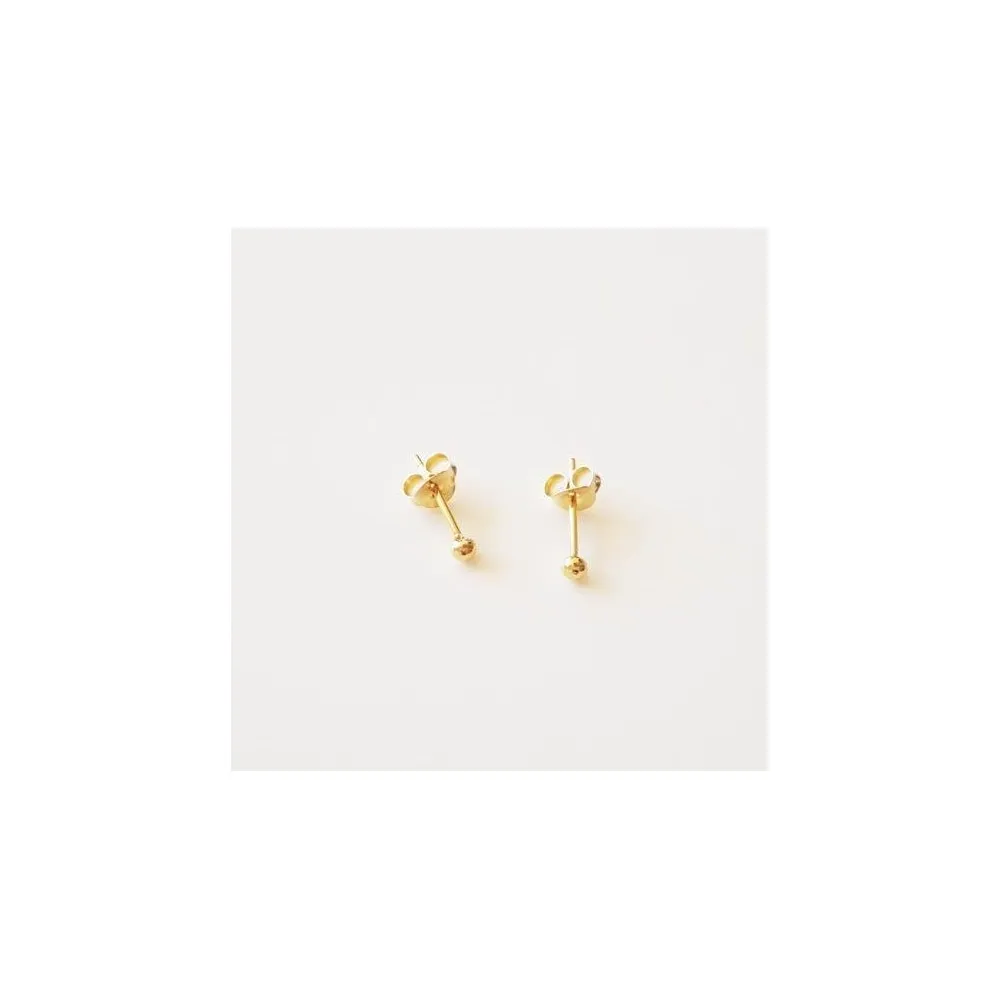 Pendiente Bolita Oro 2mm