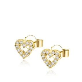Pendiente Heart Circonitas Oro