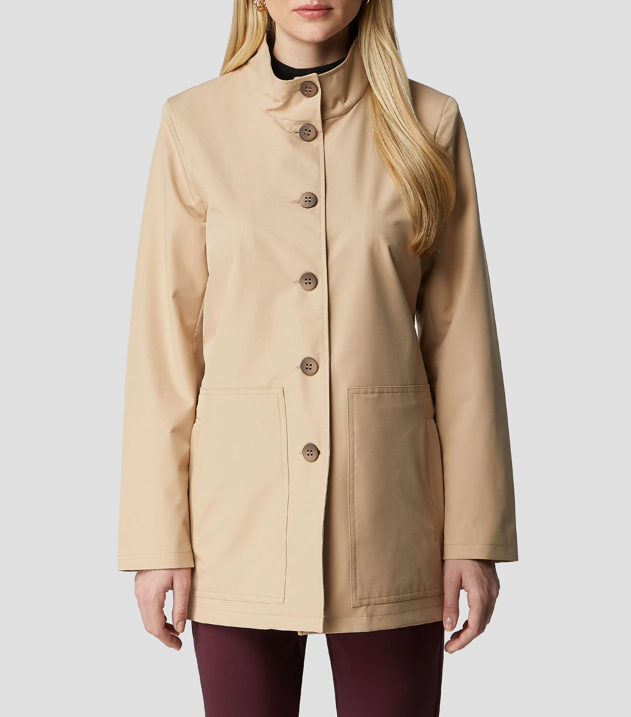 Pertegaz Gabardina midi con botonadura Mujer