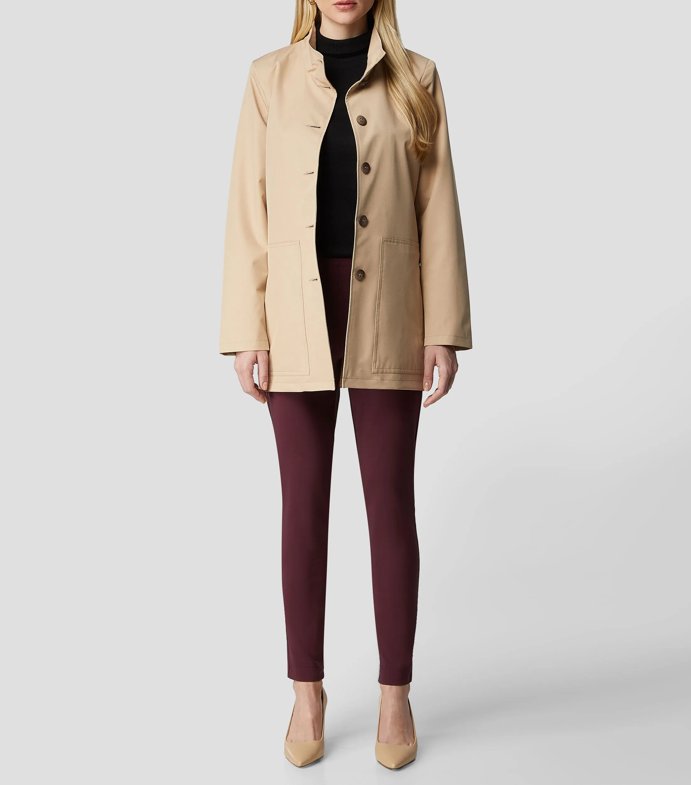 Pertegaz Gabardina midi con botonadura Mujer