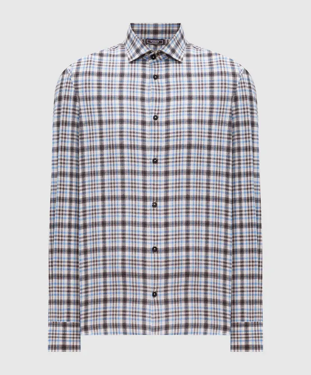 Peserico White checked shirt