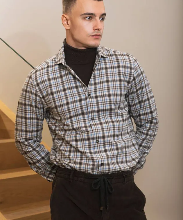 Peserico White checked shirt
