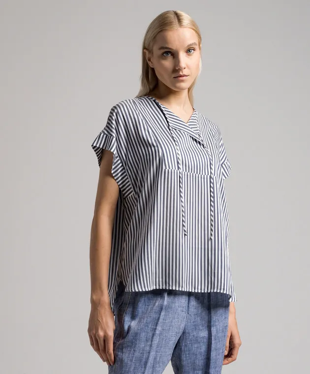 Peserico White striped shirt