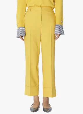 PIERRE - Pantalón ancho en amarillo