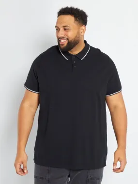 Polo de algodón - Negro