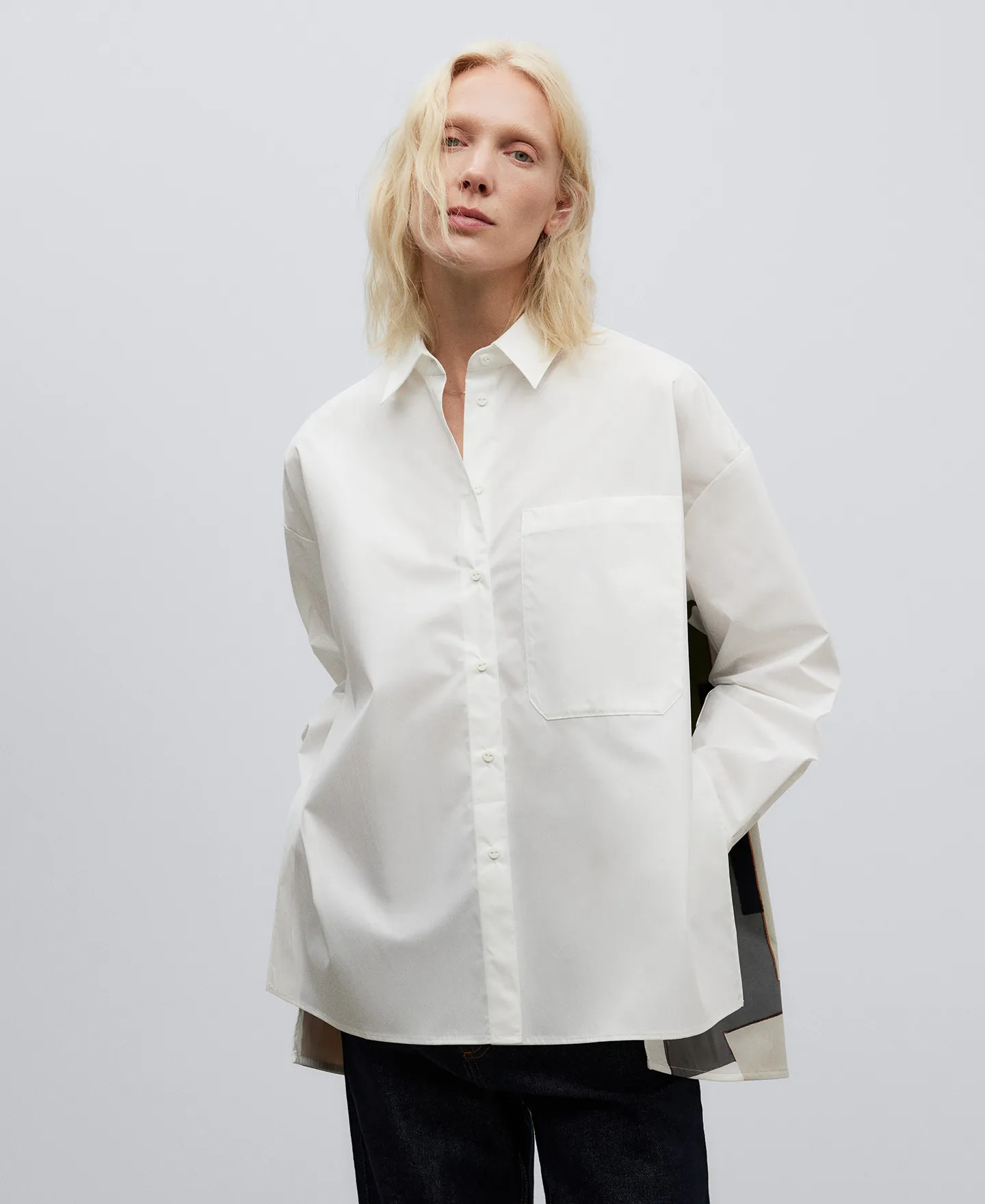 Printed back shirt woman