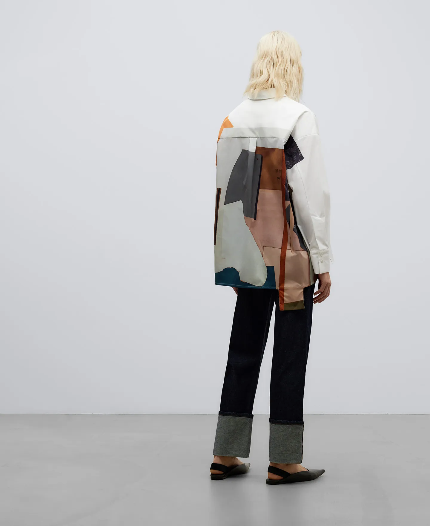 Printed back shirt woman