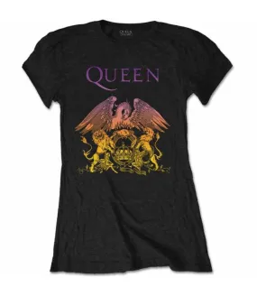 QUEEN Gradient Crest Camiseta Licencia oficial Chica RockOff QUTS40LB