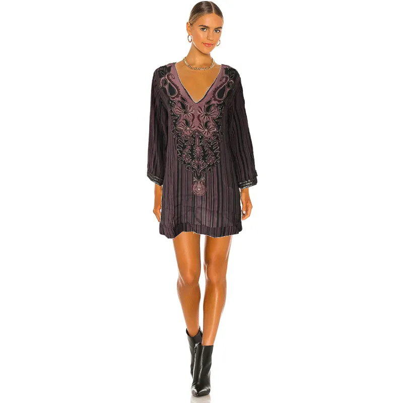 RAPSODIA Vestido Seda Rayado