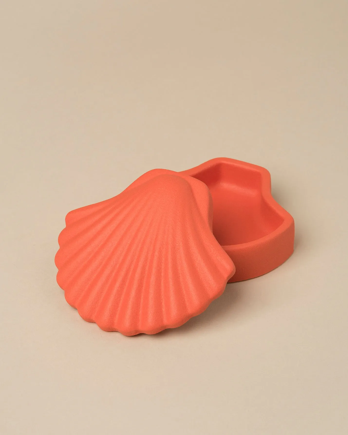 Red Orange Seashell Box