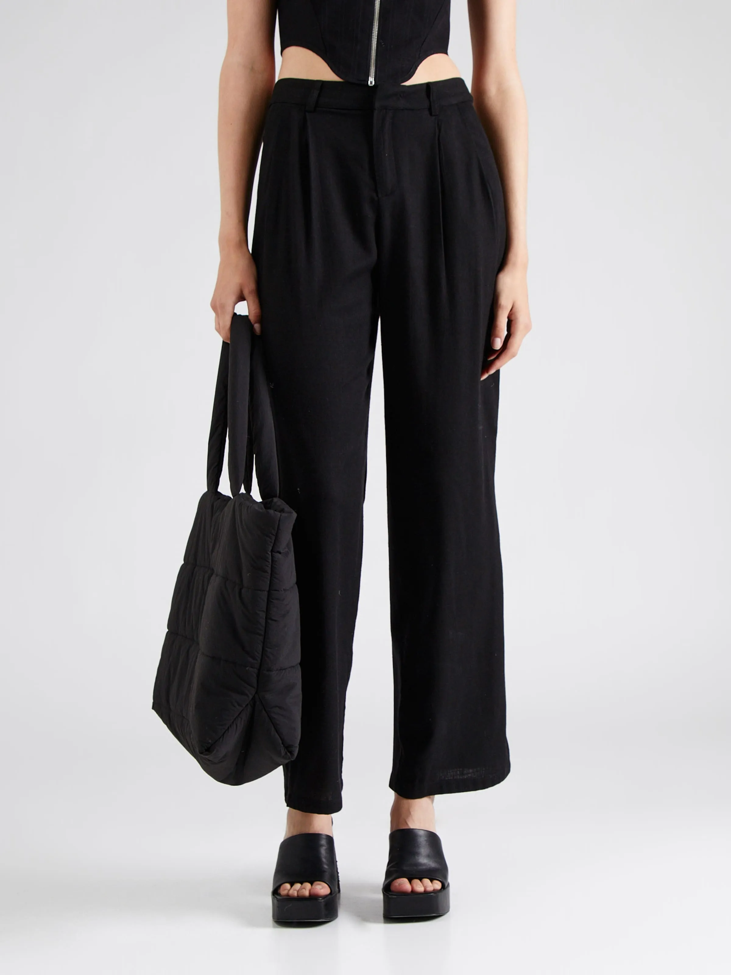 regular Pantalón plisado rosemunde en Negro