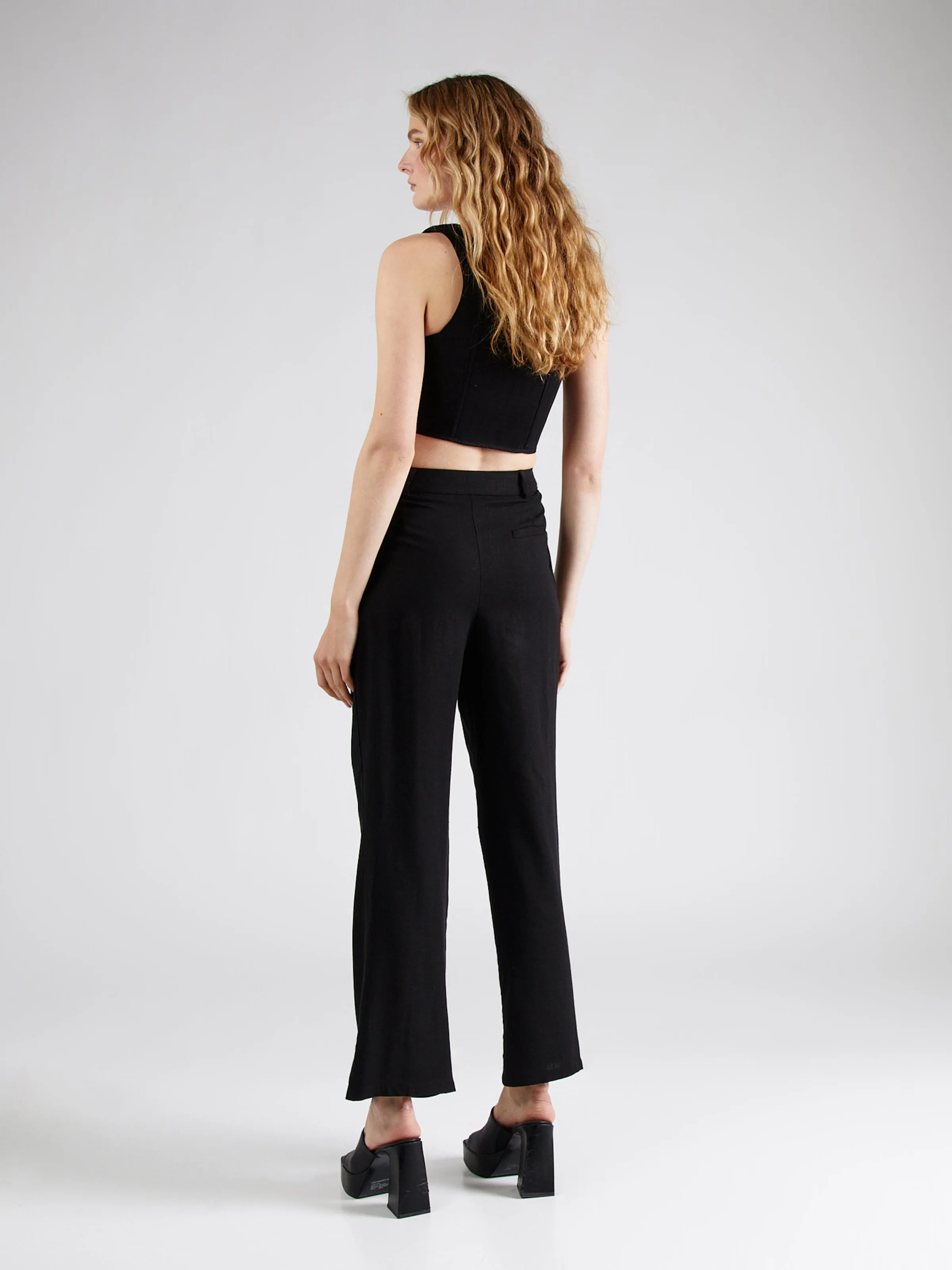 regular Pantalón plisado rosemunde en Negro