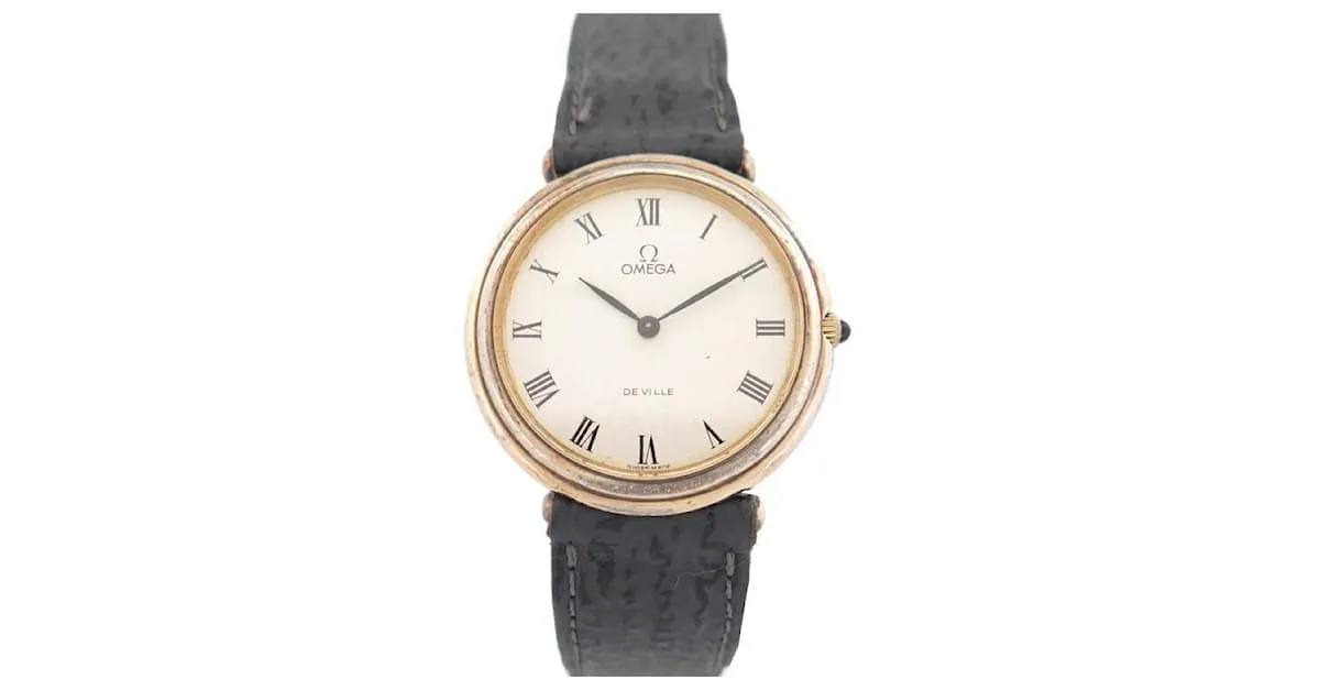 RELOJ VINTAGE OMEGA DE VILLE 1031 35RELOJ MECÁNICO MM PLATA VERMEIL CHAPADO ORO Dorado 