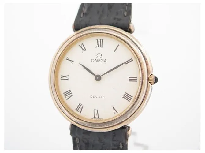 RELOJ VINTAGE OMEGA DE VILLE 1031 35RELOJ MECÁNICO MM PLATA VERMEIL CHAPADO ORO Dorado 