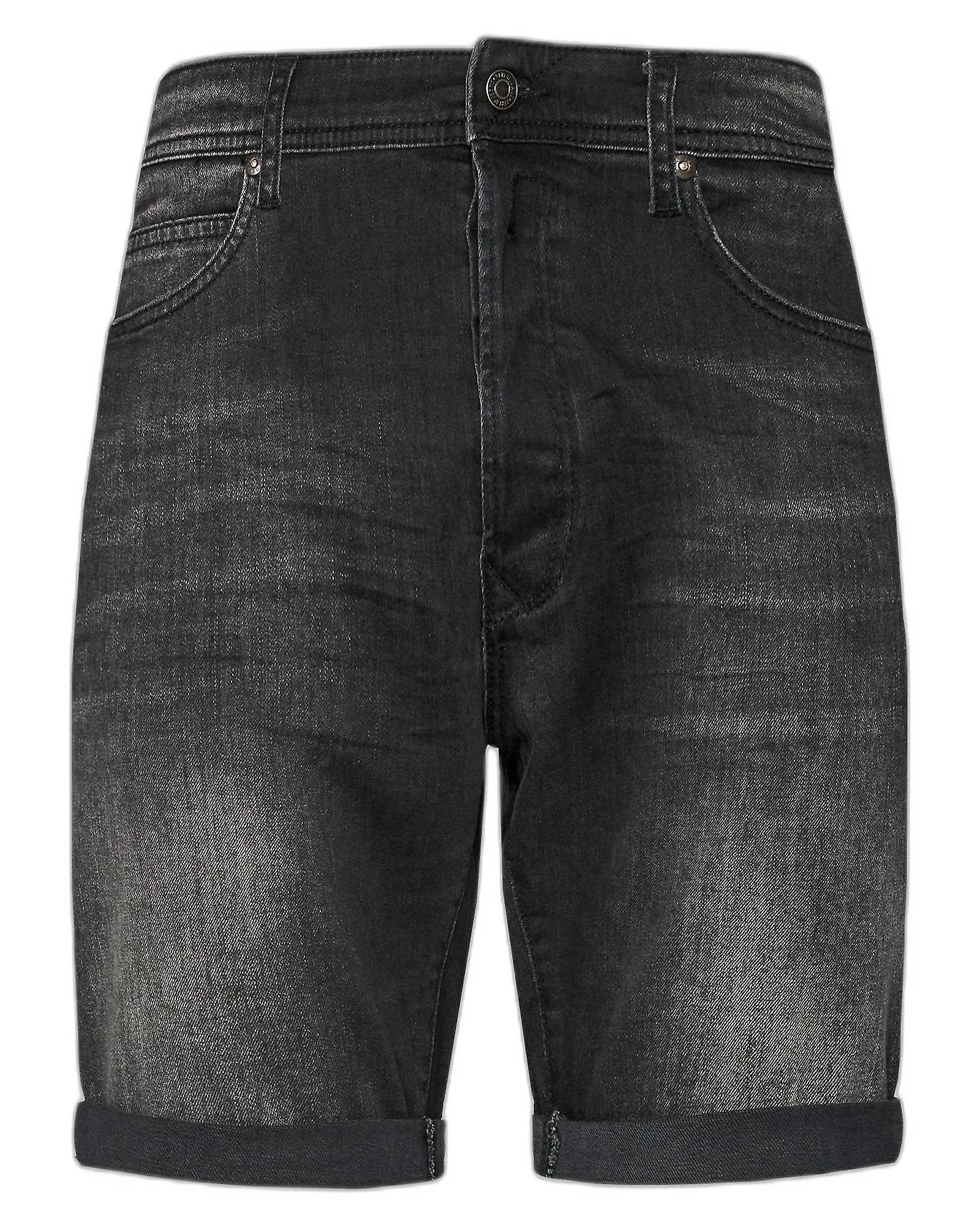 Replay Plain Cotton Blend Shorts with Front & Back Pockets
