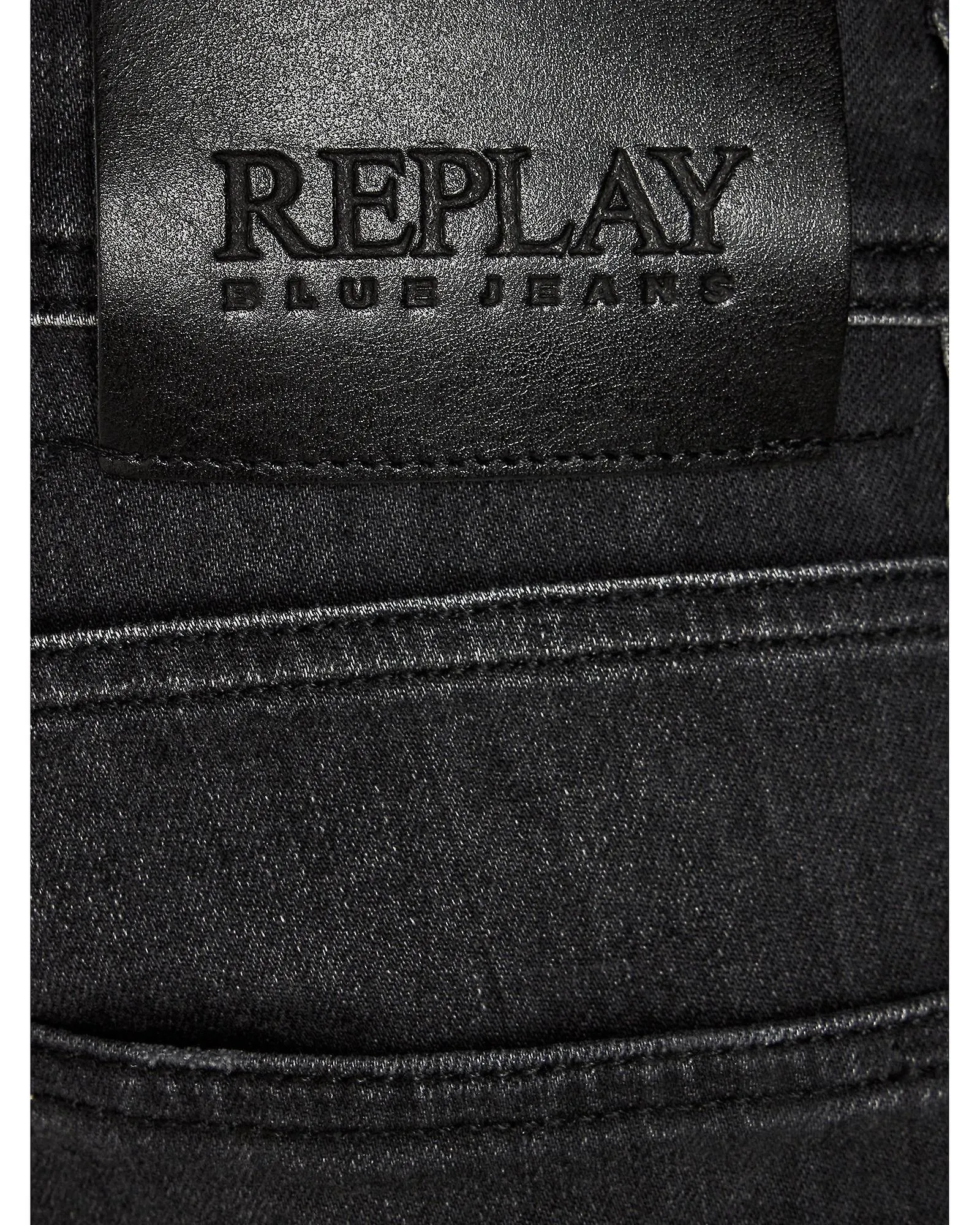Replay Plain Cotton Blend Shorts with Front & Back Pockets