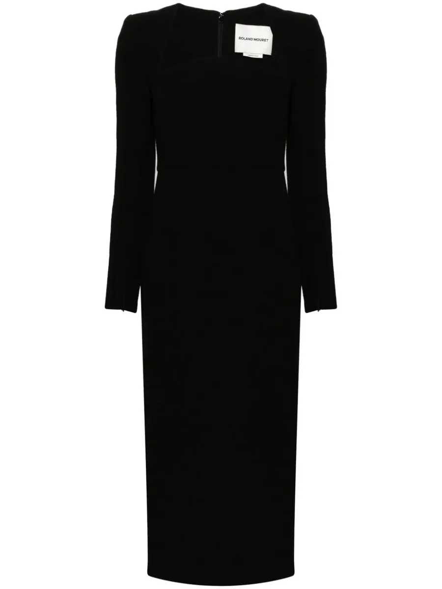 ROLAND MOURET MIDI DRESS