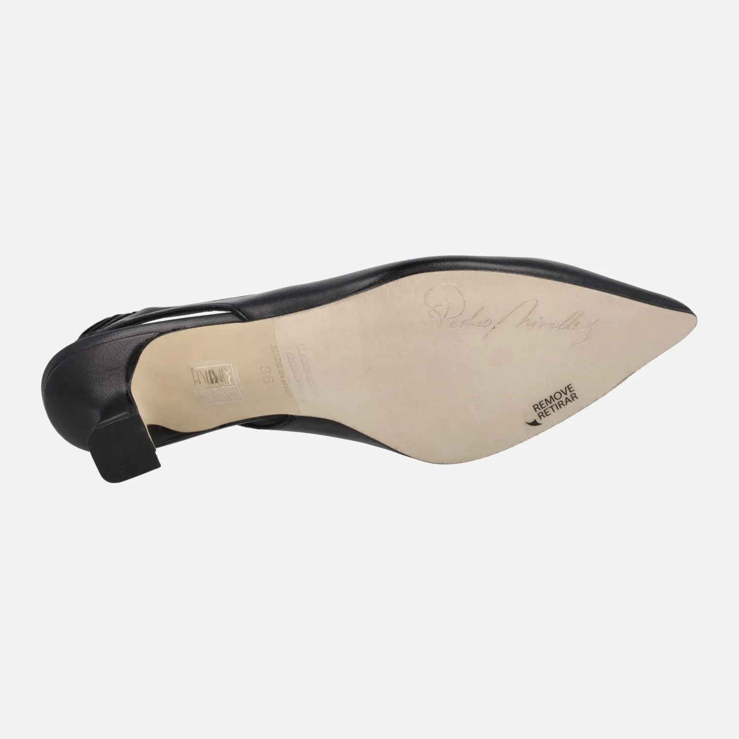 Salones destalonados de piel con tacones midi Mandalay