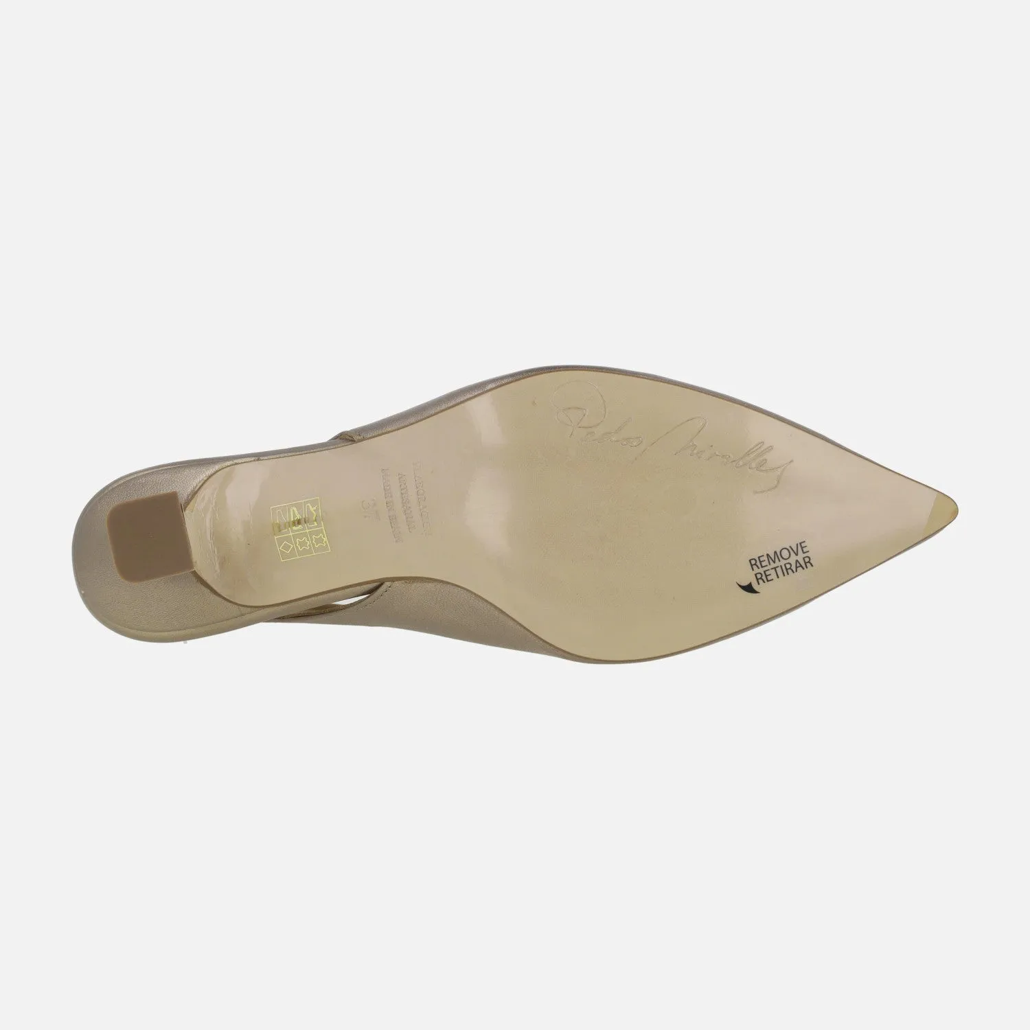Salones destalonados de piel con tacones midi Mandalay