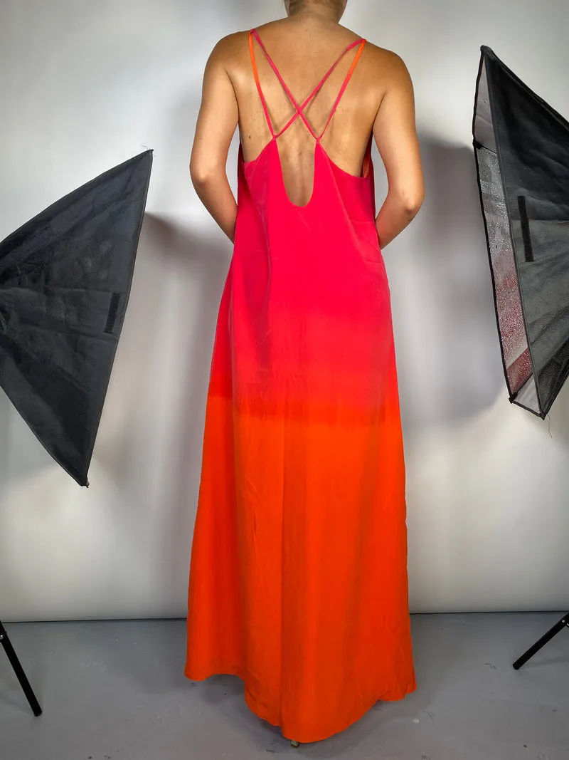 SAVILLE ROW Vestido Seda Degradé