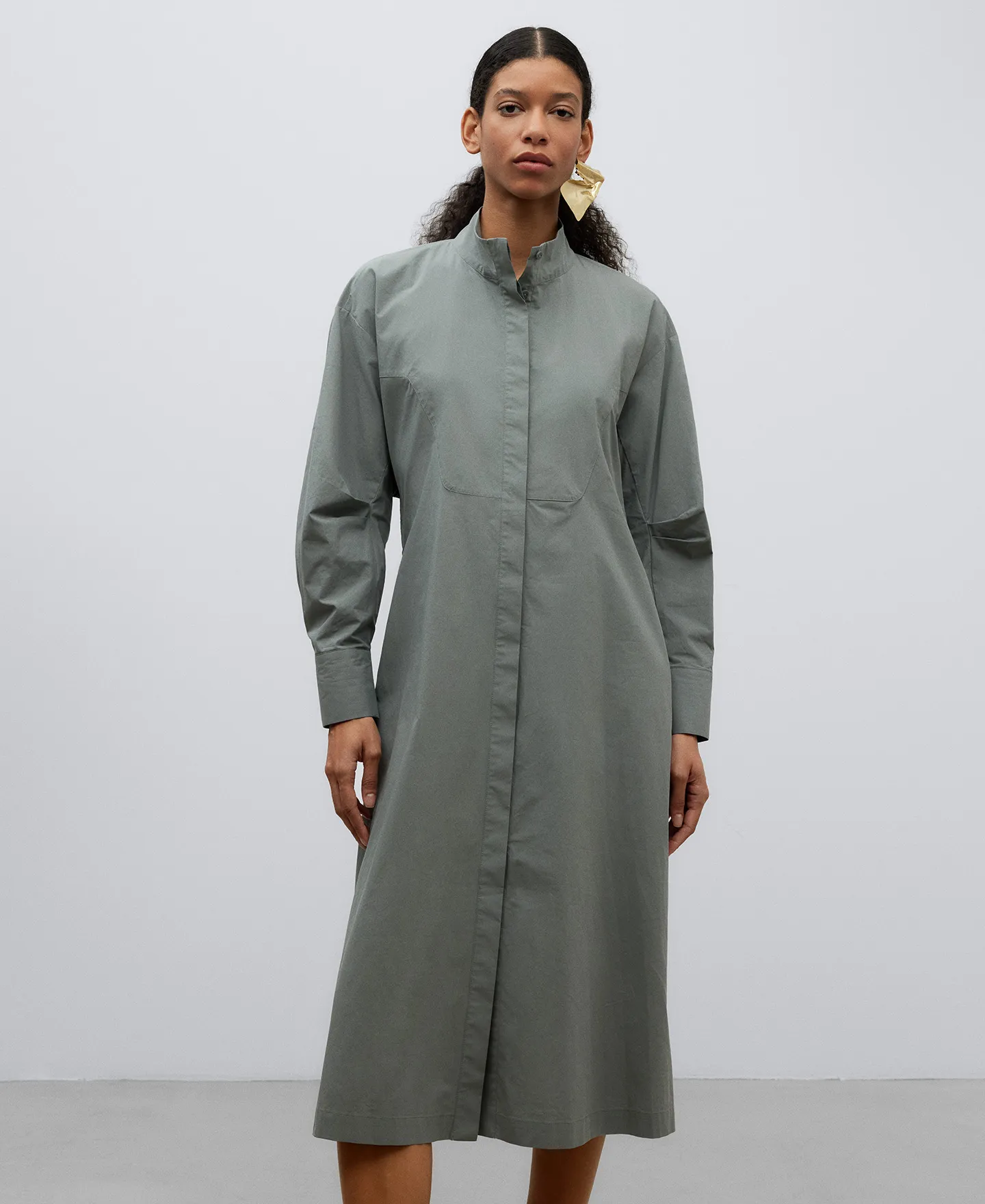 SHIRTLIKE COTTON DRESS WOMAN