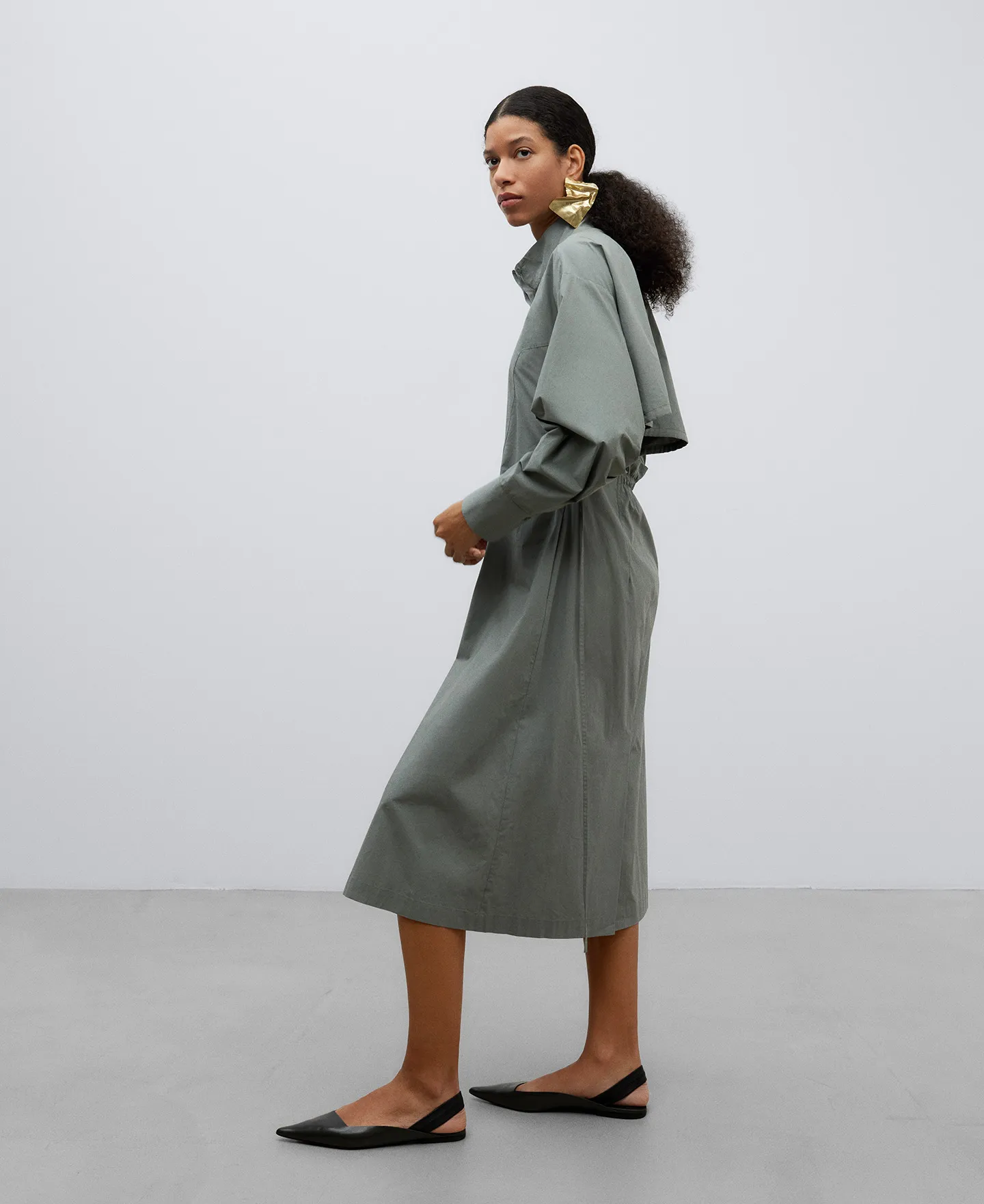 SHIRTLIKE COTTON DRESS WOMAN