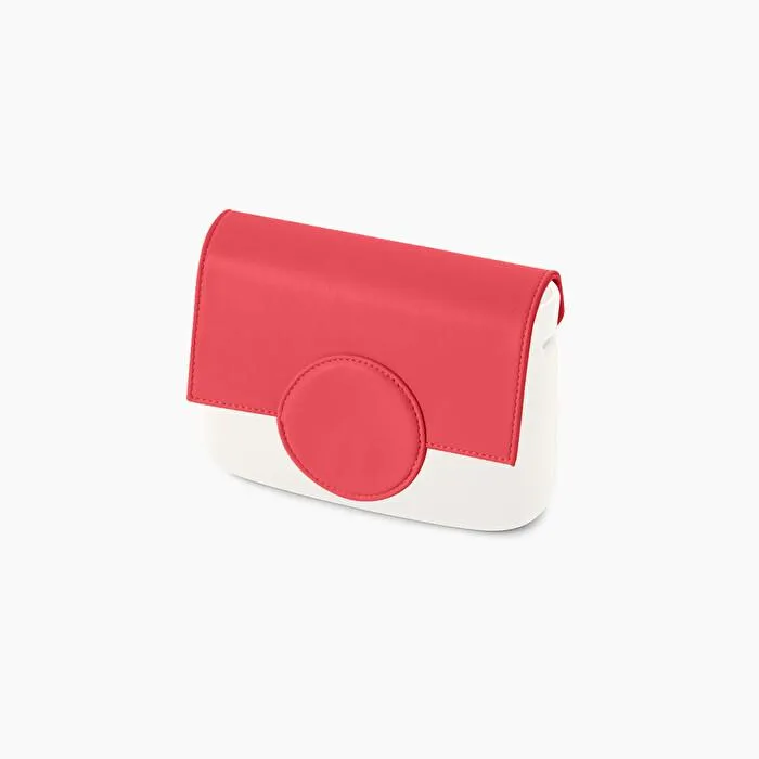 Solapa circle de tejido sintético efecto nappa granadina O pocket