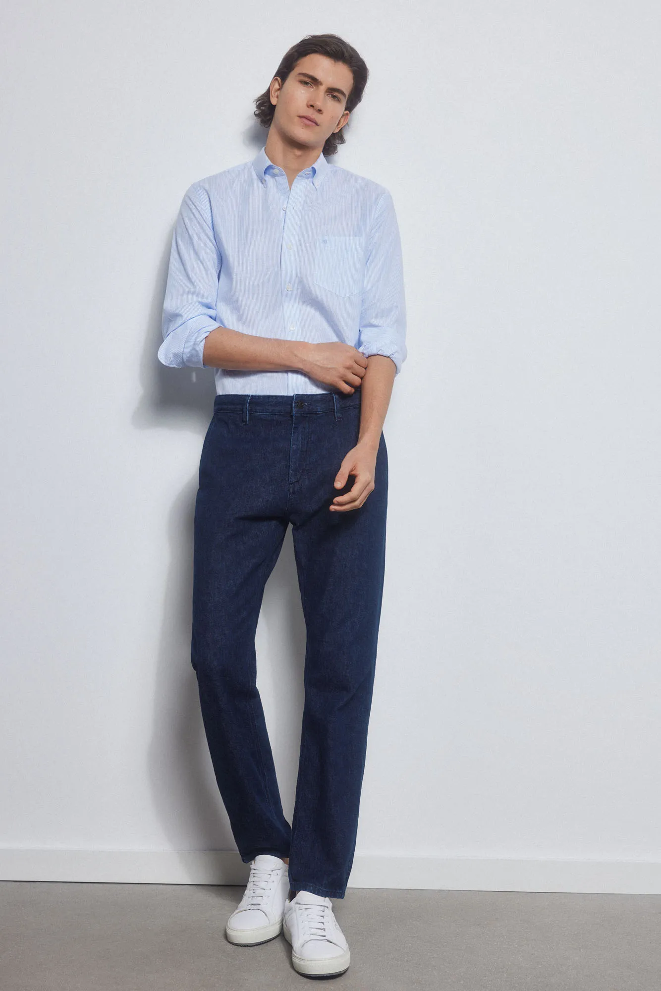 STRIPED OXFORD NONIRON SHIRT