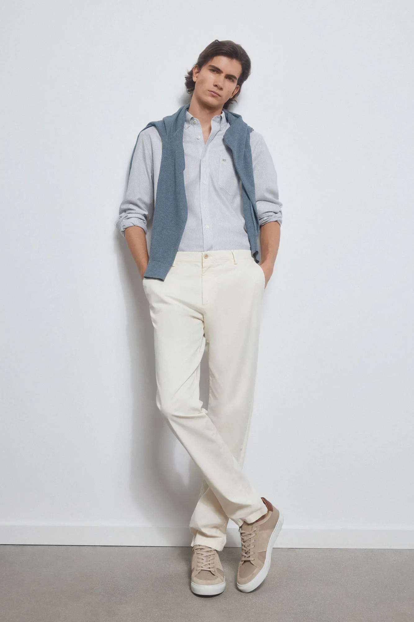 STRIPED OXFORD NONIRON SHIRT