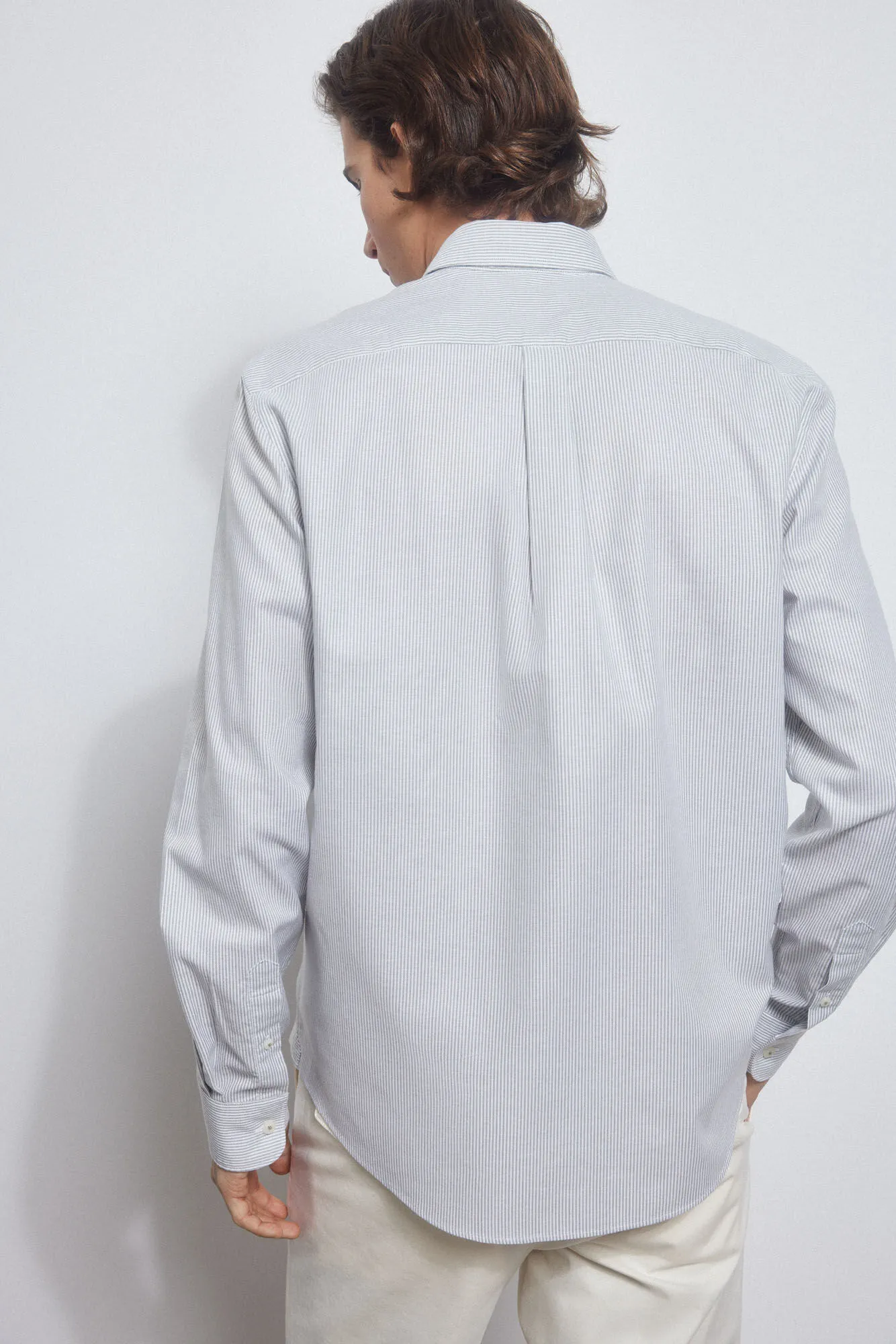 STRIPED OXFORD NONIRON SHIRT