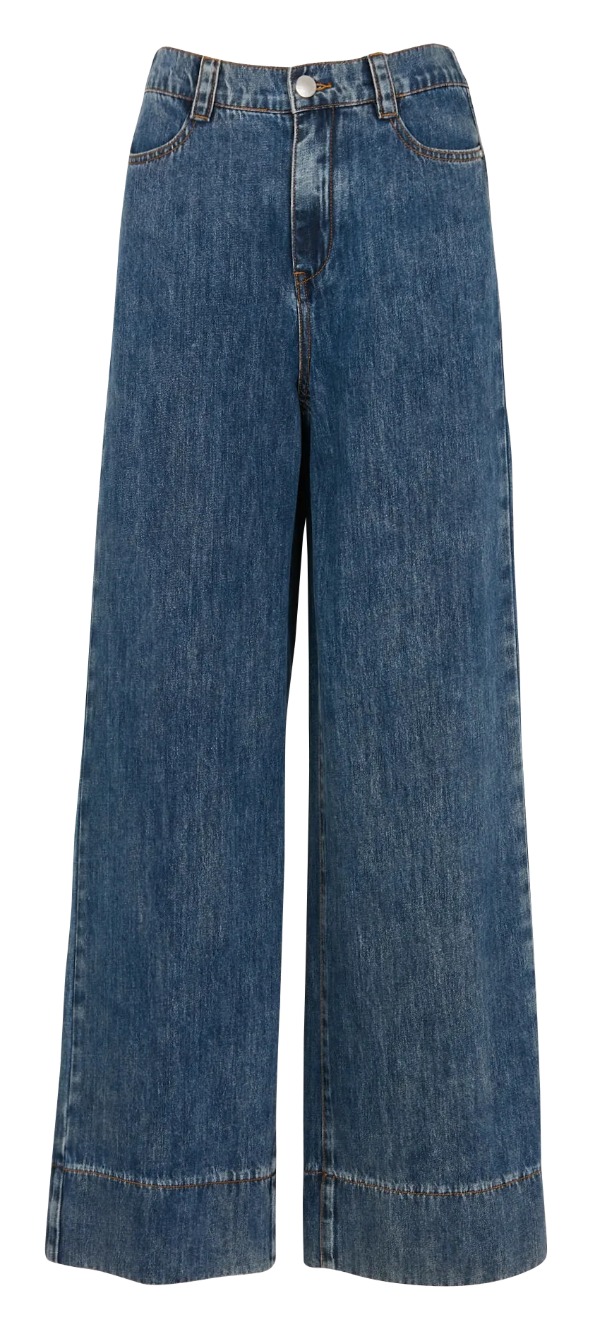 SUNCOO ROY  PANTALóN ACAMPANADO DE MEZCLA DE ALGODóN EN AZUL