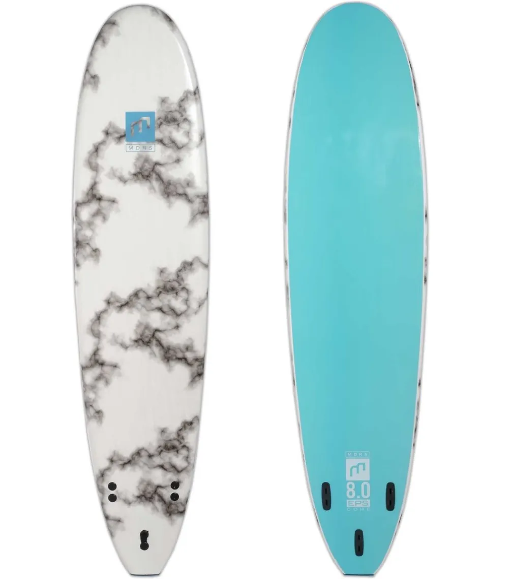 TABLA SURF MADNESS EPS CORE MARBLE 8.0"  WHITE/AQUA