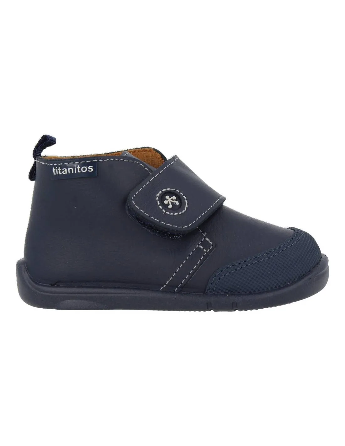 TITANITOS  BOTITA BEBé PIEL AGUS NAVY