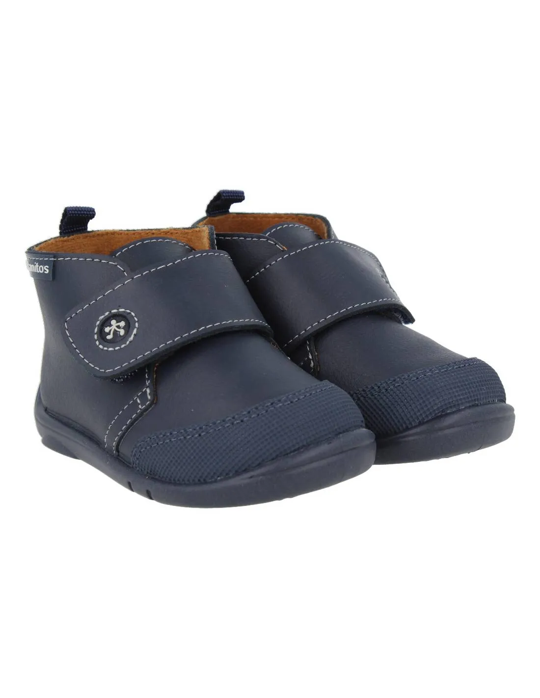 TITANITOS  BOTITA BEBé PIEL AGUS NAVY