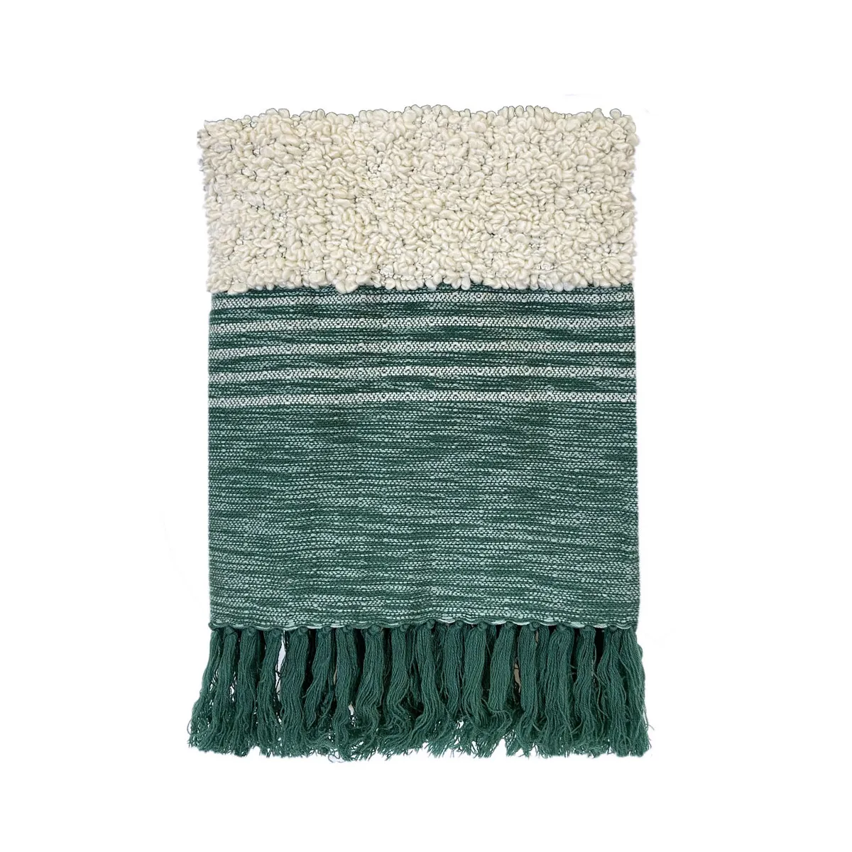 Tribal green throw