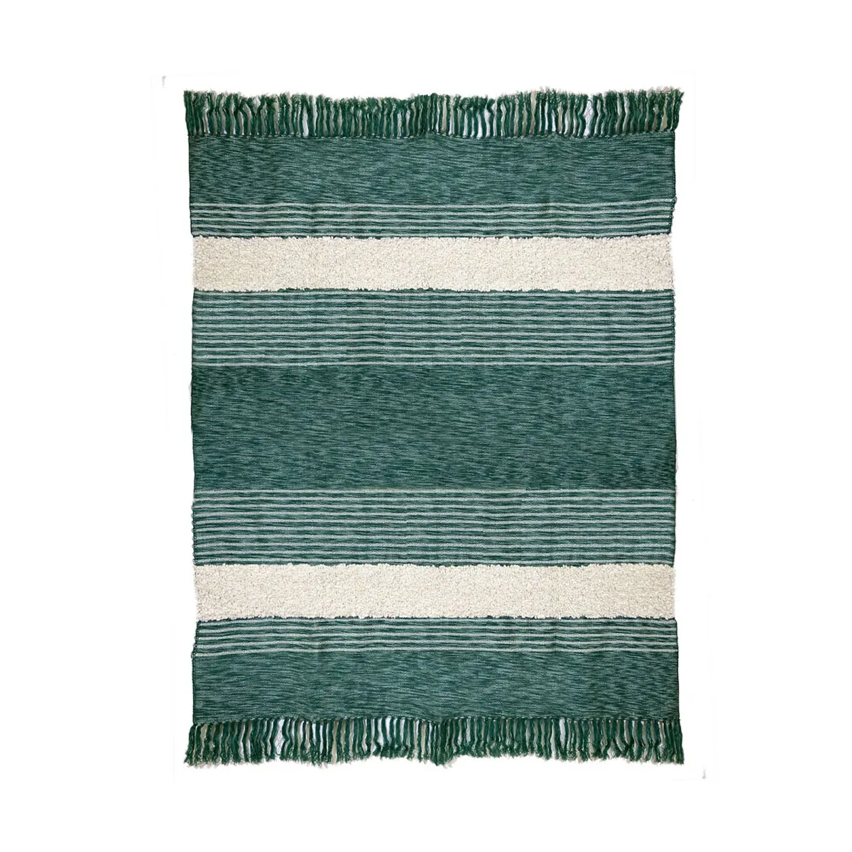Tribal green throw