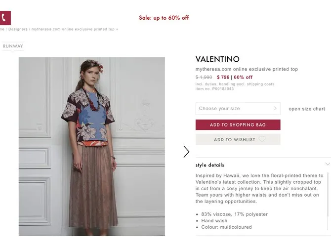 Valentino Parte superior Multicolor 