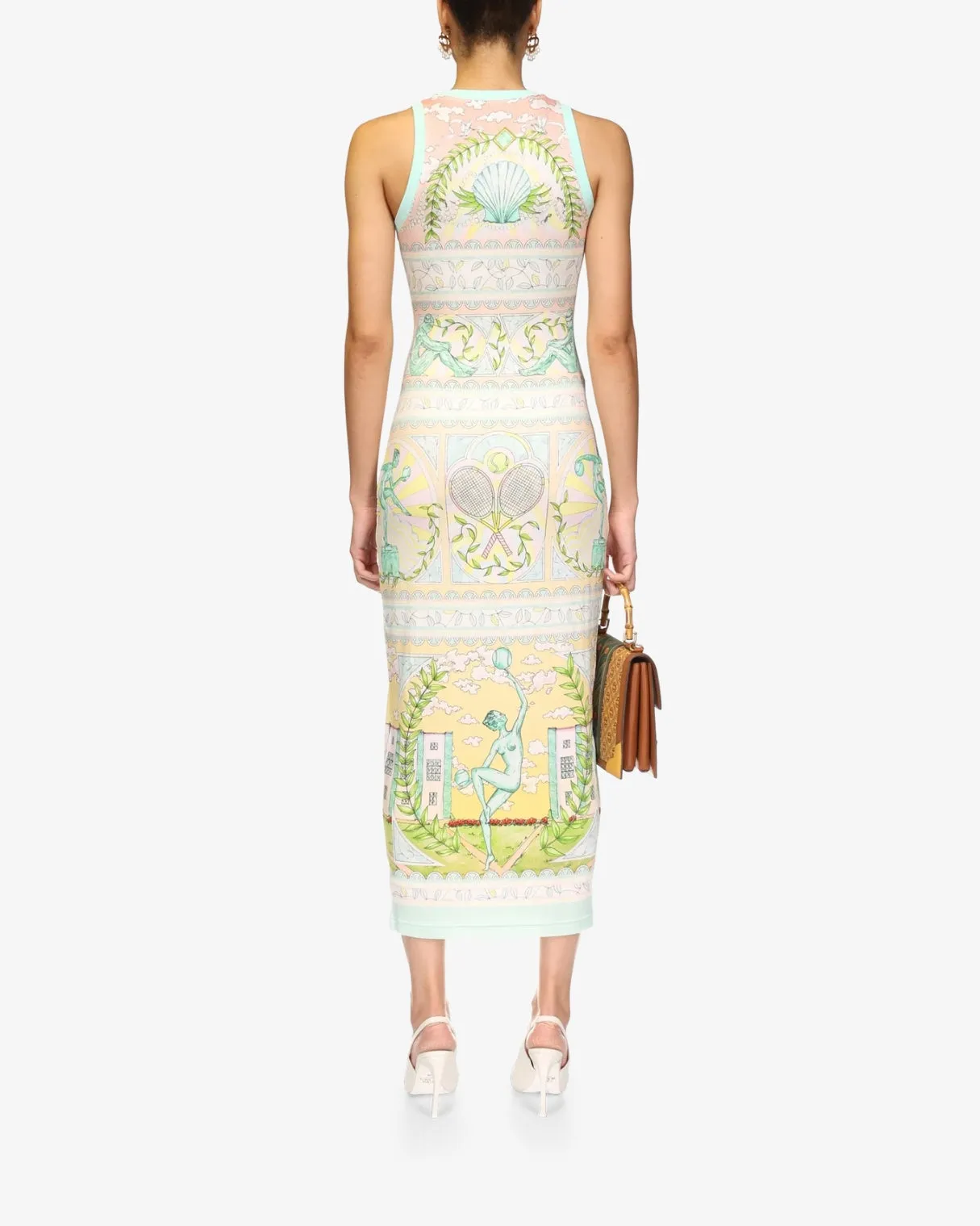 Vase Printed Midi Tank Dress Multicolour