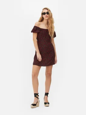 Vestido corto de manga corta