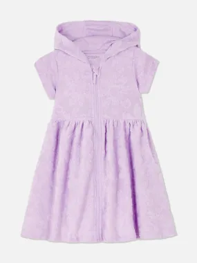 Vestido de toalla con capucha y flores