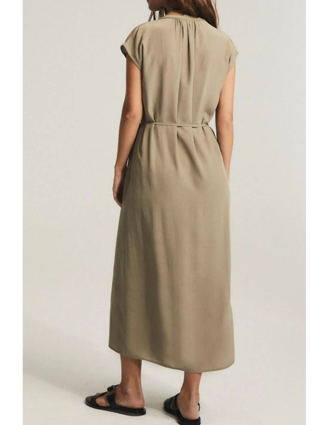 VESTIDO MIDI CAMISERO ESE O ESE CHLOE
