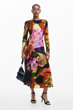 Vestido midi estampado M. Christian Lacroix