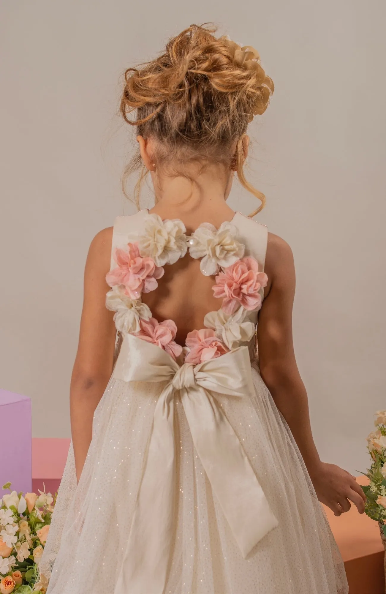 VESTIDO PARA BEBé SOY SOñADORA  DORADO